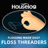 Dental Floss Threader, Deep Clean Floss for Braces, Bridges, Implants 50 Count (Pack of 6)...