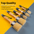 YiBaiBrush-Chalk Paint Brush, Wax Paint Brush Set of 5, Wax Brushes and Chalk Paint for furniture DIY Art Crafts, Natural Bristle Round Oval Chalk...