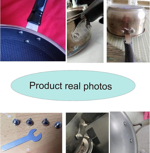 4 Pack Stock Pot Handle Screws SaucePan Grip Mount Screw M6x16mm Repair Fixing Lock Bolt Replacement for Wok Soup Pots Nonstick Stockpot Frying Pa...