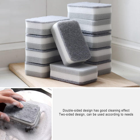 Sponge Individually Wrapped, Kitchen Dishwashing Sponges Bulk, Non Scratch Dishes Scouring Pad, Odor-Free Cleaning Sponge Wipes Scrubber Suitable ...