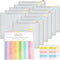 Caydo 12 Pieces Scrapbook Paper Storage with Sticky Index Tabs for Holding 12 x 12 Inch Scrapbook Paper, Cardstock, Vinyl Paper, Photos and Paper ...