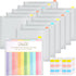 Caydo 12 Pieces Scrapbook Paper Storage with Sticky Index Tabs for Holding 12 x 12 Inch Scrapbook Paper, Cardstock, Vinyl Paper, Photos and Paper ...