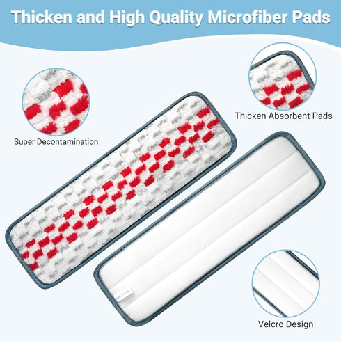 Reusable Mop Pads Compatible with Swiffer PowerMop (5 Pack), Microfiber Power Mop Refills Machine Washable Power Mop Pads Replacement 15.7 x 5.0 i...