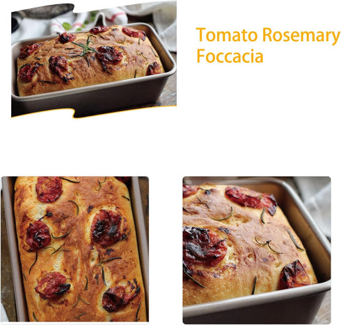 7.8inch Nonstick Loaf Pan, Classic Bakeware Bread Pan, 1.5 lb Dough Capacity Bakeware for Baking Bread, Champagne...