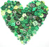 About 660 Resin Buttons of Various Specifications, Handmade Buttons, Sewing DIY Handicraft Buttons, Hand-Painted Decorative Buttons Green Series...