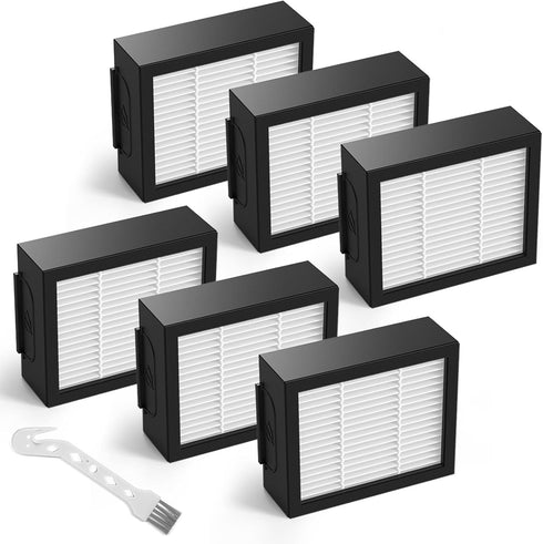 6 Pack Combo j9+/ j7+ HEPA Filters Compatible With i-Robot Roomba Combo j9+/ j7+ Self-Emptying Robot Vacuum Cleaner Replacement Parts (Not fits fo...