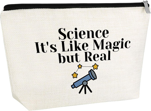 Thank You Gift for Scientist Women Science Teacher Makeup Bag Science Gift Physicist Chemistry Biology Graduation Gift for Science Lover Travel Po...