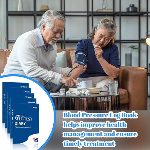 Diabetes Blood Pressure Log Book Daily 3x4 inch Glucose Journal Diabetes Self Test Diary 13 Weeks Blood Sugar Record Book at Each Meal(Before Afte...