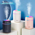 Portable Mini Humidifier, Colorful, Cool Mist, USB Powered. Perfect for Bedroom, Office & Car (300ml, Gray)...