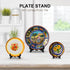 3 Pcs Wooden Display Stand Decorative Plate Stands Plate Holder Picture Frame Stand Black Easel Stand for Display Pictures Cook Books Art Certific...