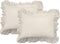 Fresh Ideas Ruffled Pillow Sham 2 Pack, Standard, Ivory...