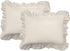 Fresh Ideas Ruffled Pillow Sham 2 Pack, Standard, Ivory...