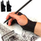 Drawing Glove, Digital Art Glove for Graphic Tablet, Artist Gloves with Two Fingers for iPad, Paper Sketching, Smudge Guard, Palm Rejection, Suita...