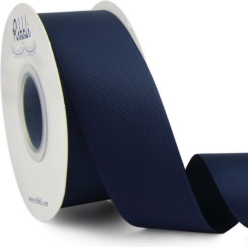 Ribbli Navy Grosgrain Ribbon, 1-1/2 inches x Continuous 25 Yards,Use for Bows DIY Hair Accessories,Gift Wrapping,Craft and Sewing...