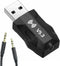 USB Wireless Audio Receiver Adapter, V5.3 Bluetooth Audio Adapter 3.5mm Stereo Sound System Music Receiver, Suitable for Speakers, Home theaters, ...