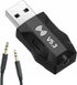 USB Wireless Audio Receiver Adapter, V5.3 Bluetooth Audio Adapter 3.5mm Stereo Sound System Music Receiver, Suitable for Speakers, Home theaters, ...