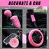 Fluffy Steering Wheel Cover for Women with Furry Gear Cover &Handbrake Cover&Seat Belt Cover&Armrest Pad Fuzzy Car Accessories for Women Pack of 1...