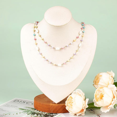 UMAOKANG 3 Meters Colorful Bead Chain for Jewelry Making Gold Plated Stainless Steel Jewelry Making Chain for Women Necklace Bracelet DIY...