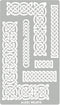 Aleks Melnyk No.36.2 Small Border Stencil for Scrapbooking, Celtic Knot, Ornate Viking, Stainless Steel Journal Stencil, Metal Stencil for Engravi...
