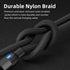 Magnetic Charging Cable, 540 ° Rotating Magnetic Phone Charging Cable with LED Light, 3-in-1 Nylon Woven Magnetic Phone Charger, Compatible with T...