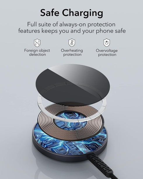 ESR for Magsafe Charger, Charging Pad for iPhone, Wireless Charger iPhone Compatible with iPhone 15/14/13/12 Series, Airpods pro, Strong Magnetic ...