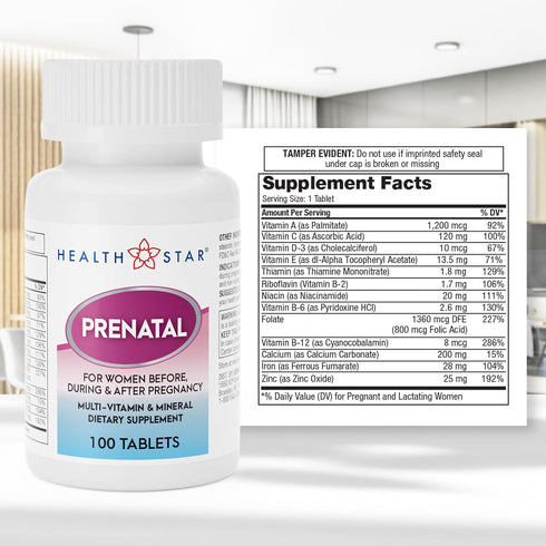 Prenatal Vitamins for Women Before, During & After Pregnancy Prenatal-Postnatal Multivitamins with Folic Acid & Minerals for Pregnancy Support| Da...