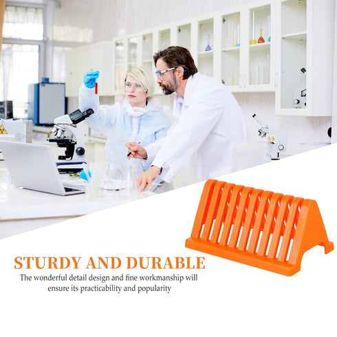 Biological Specimen Slides Holder 2pcs Microscope Slides Staining Rack Glass Slide Holder Lab Sample Slide Storage Shelf for Basic Biology Lab Sci...