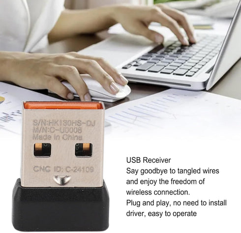 Unifying Receiver and Mouse Pad for Mouse and Keyboard, 2.4 GHz Replacement USB Receiver for Logitech M590 M720 M570 Mouse K230 K270 K375S Keyboar...