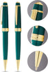 Cross Bailey Light Polished Green Resin and Gold Tone Ballpoint Pen...