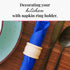 tuuli Kitchen – Wooden Napkin Rings, 6-Piece Napkin Holders for Table Decoration, Wooden Ring Set for Cloth, Linen and Paper Table Napkins, 1.69 x...