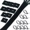 9.8 Feet Cable Management Sleeve and Wire Cord Organizer with 10 Mount and Ties. Adjustable Premium Neoprene Wraps for Computer Desk, TV, Electric...