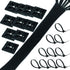 9.8 Feet Cable Management Sleeve and Wire Cord Organizer with 10 Mount and Ties. Adjustable Premium Neoprene Wraps for Computer Desk, TV, Electric...