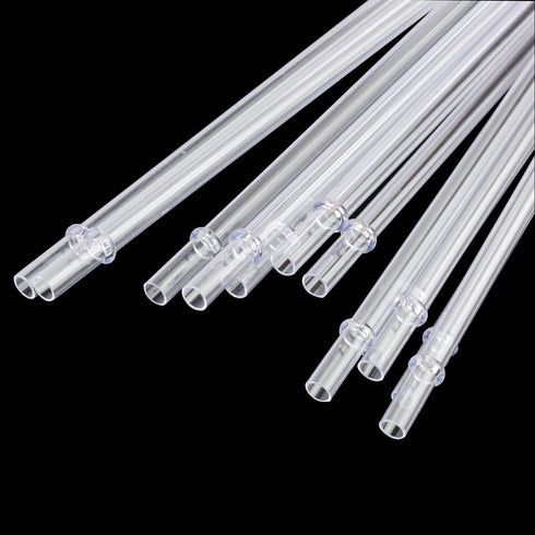 Dakoufish 9 Inch Clear Reusable Thick Plastic Drinking Straws for 16 oz & 20 oz Mason Jar Tumblers,Set of 12 Pcs Straws with Cleaning Brush (9inch...