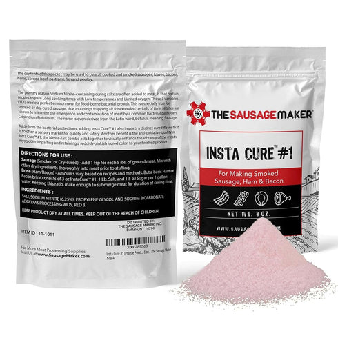 Insta Cure #1, 1 Lb Pink Curing Salt, Prague Powder, Quick Cure For Meat, Sausage, Ham, Bacon, Made In USA - The Sausage Maker®...