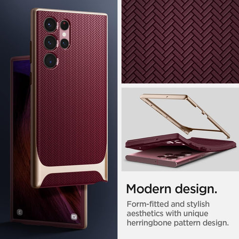 Spigen Neo Hybrid Designed for Galaxy S22 Ultra Case (2022) - Burgundy......