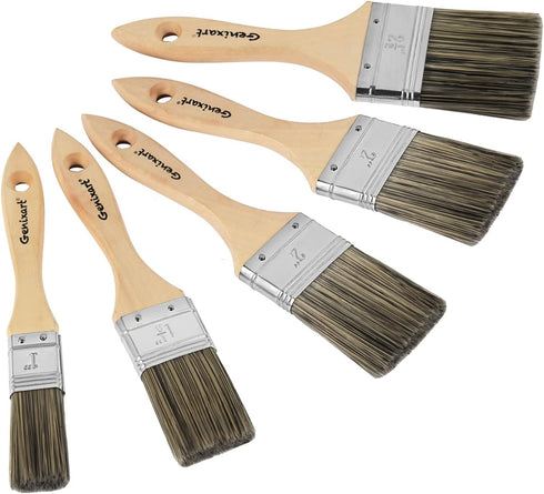 Double Thick Chip Paint Brush Set,Wood Stain Brushes for Painting Walls and Fence Staining, Wooden Handle Masonry Paintbrush for Varnish, Paste an...