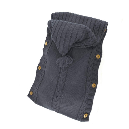 XMWEALTHY Newborn Baby Wrap Swaddle Blanket Knit Sleeping Bag Receiving Blankets Stroller Wrap for Baby(Black Grey) (0-6 Month)...