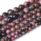 45PCS 8MM Natural Black Line Rhodochrosite Stone Beads Energy Healing Beads for DIY Jewelry Bracelet Necklace Making for Jewelry Making15Inch...