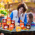 AnyDesign 24Pcs Fall Treat Boxes 4 Colors Cardboard Box with Maple Leaf Shape Window Autumn Thanksgiving Paper Gift Container for Cookie Goodie Ca...