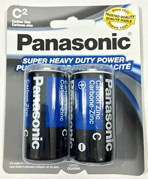 6PC Size C Panasonic Batteries Super Heavy Duty Power Zinc Carbon...