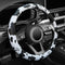 Leather Steering Wheel Cover, Universal 15 inch Breathable Anti-Slip Car Cow Steering Wheel Cover for Women Men, Black&White...