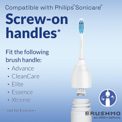 Compatible with Philips Sonicare E Series HX7022 HX7023 HX7052 Sensitive Gum Care Extra Soft Bristle Replacement Toothbrush Heads Fit Essence, Xtr...