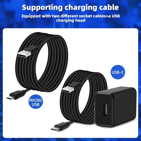 Fast Charger with 6.6Ft USB Type-C&Micro USB Cable,AC Adapter,2A Rapid Charger for All New All-New Fire 7 HD 8 10 Plus Tablet, Kids Pro, Kids Edit...