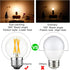 G16.5 light bulb LED,4W E26 LED bulb dimmable Equivalent E26 40 watt light bulb,Warm white 2700K,400lm,CRI85+,AC120V,Edison style,clear glass,flic...
