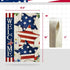 4th of July Garden Flag Welcome Stars Patriotic Striped Independence Day Flag Vertical Double Sided Patriotic Memorial Day American Veteran Holida...