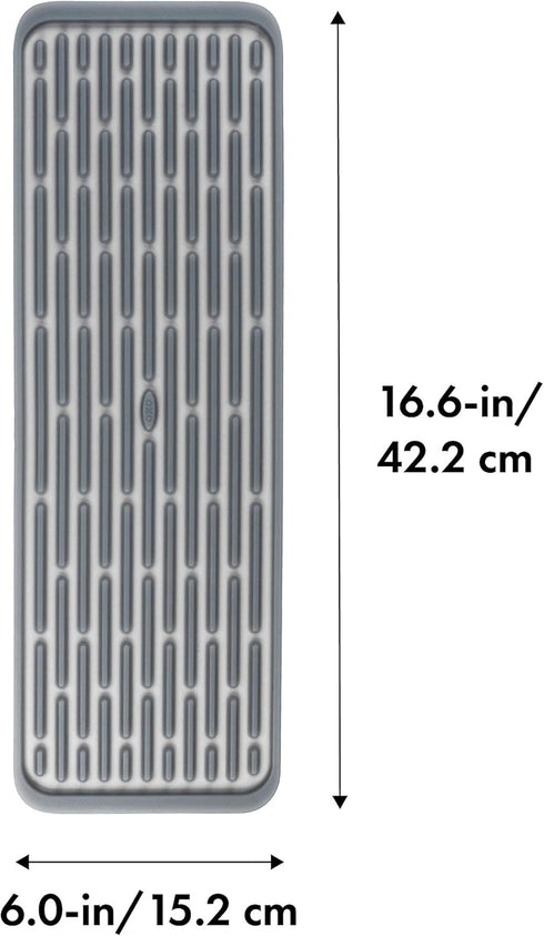 OXO 1372100 Good Grips Silicone Stemware Drying Mat, Gray...