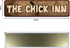 Rustic Metal "The Chick Inn" Tin Sign Art Wall Decor Funny Outdoor Garden Farm Signs, Chicken Gifts Coops Farmhouse Decor Hen House 4" by 16"...