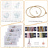 Embroidery Kit for Beginners 4 Sets, Hand DIY Cross Stitch Kits Include 4 Pack Floral and Hummingbird Patterns, 4 pcs Embroidery Hoops, Color Need...