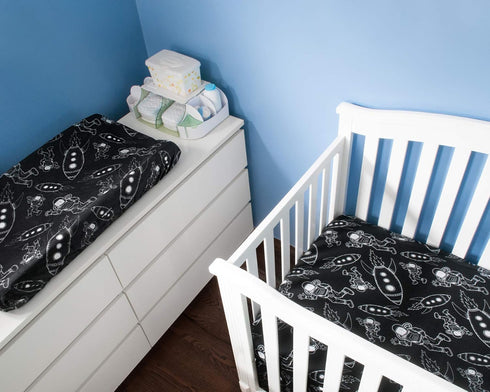 Outer Space Changing Pad Cover by Jaxson's World (Astronauts)...