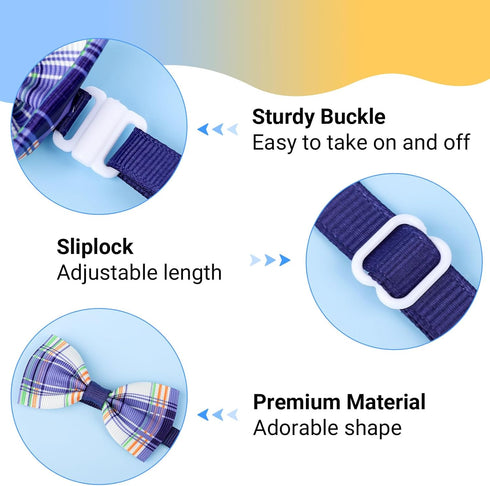 Segarty Bow Ties for Dogs, 40pcs Adjustable Bowtie Collars for Small Medium Pet, Comfortable Cats Neck Bow Tie Large Puppy Cute Neckties Grooming ...